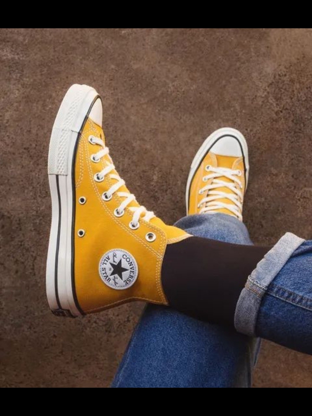 Women Converse Sunflower High Top Canvas Sneakers